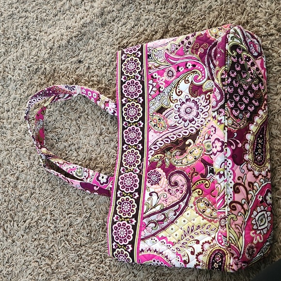 Vera Bradley Very Berry Paisley retired East West tote - Picture 3 of 4